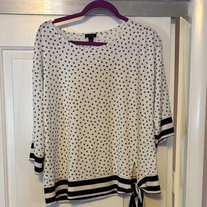 Ann Taylor Factory Black and White Dot Blouse